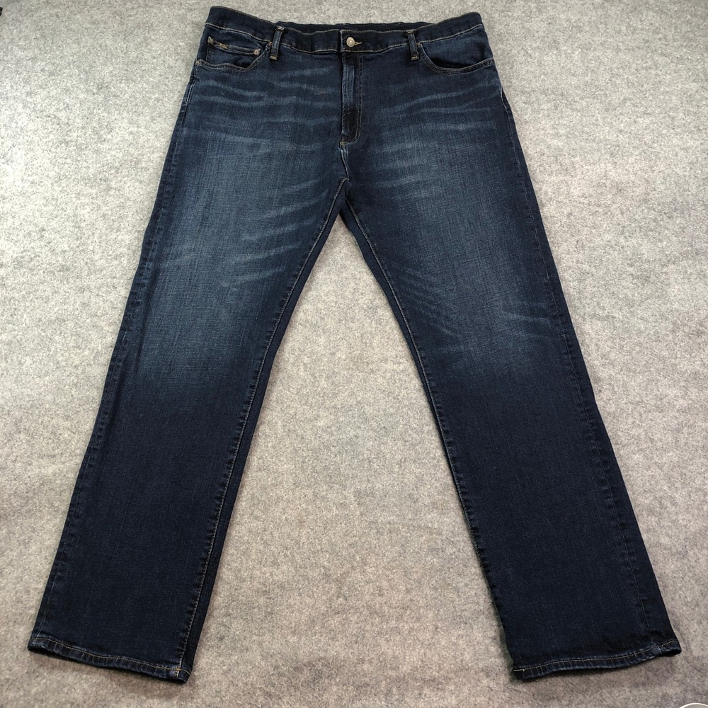 Polo Ralph Lauren Hampton Relaxed Straight Mens Jeans 42x34 Leg Blue Dark Wash